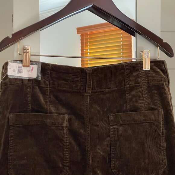 NWT 32 Moss - Colette Cropped Wide Leg Pants Maeve Corduroy - Anthropologie - Picture 4 of 8